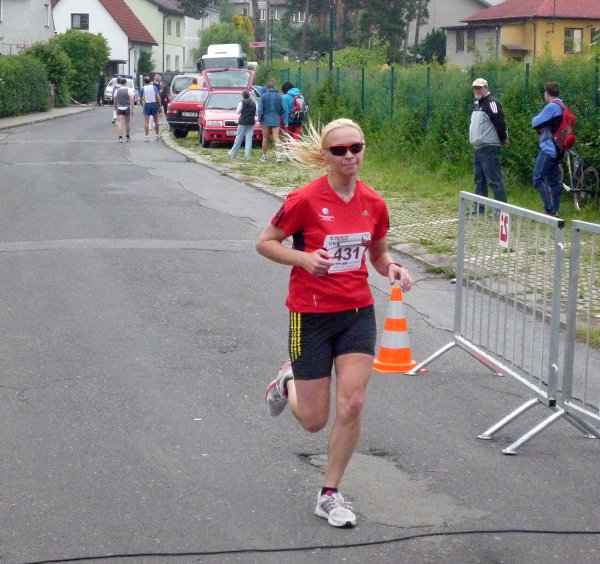 A tady ji máme v cíli po 15 km
